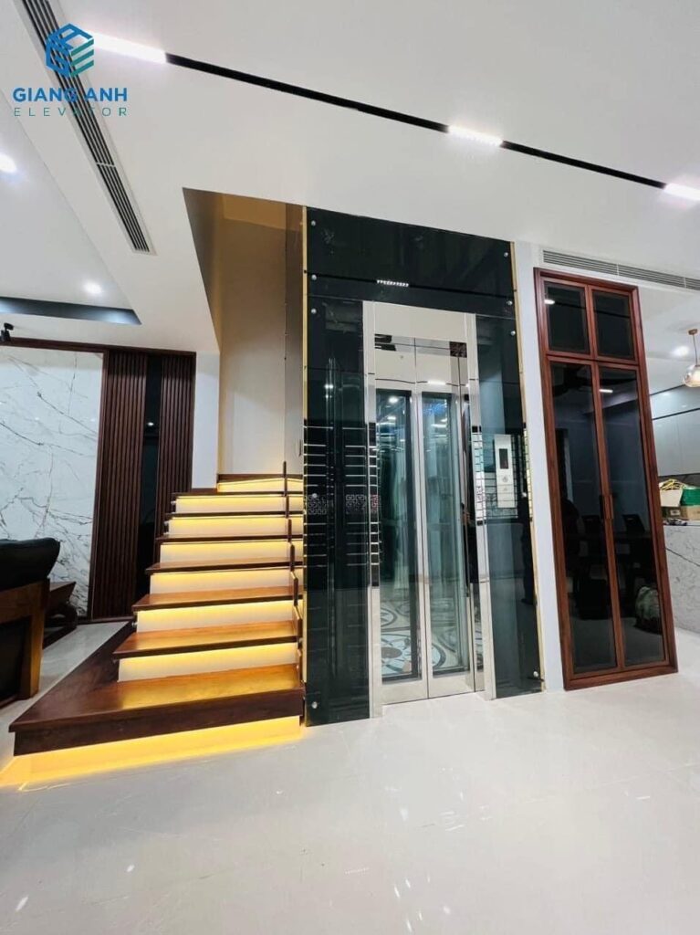 Dòng thang lồng kính sang trọng hiện đại