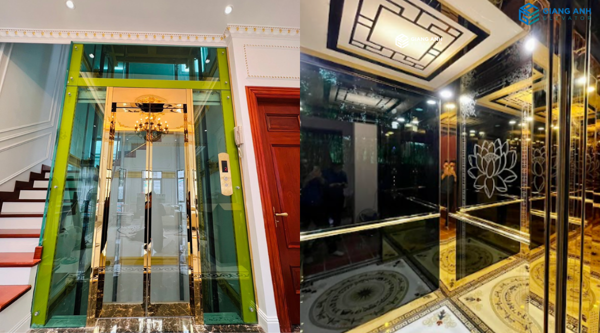 Thiết kế thang máy thông dụng inox
